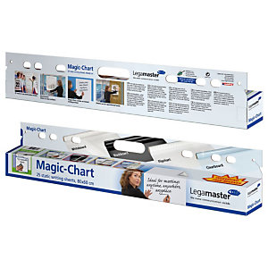 LEGAMASTER Feuilles d'écriture électrostatiques pour tableau de conférence Magic-Chart 600 x 800 mm avec 25 feuilles et 1 marqueur permanent Edding 330