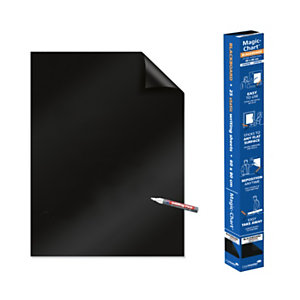 Legamaster Magic-Chart Blackboard Láminas electrostáticas de 600 x 800 mm: incluyen 25 láminas y 1 rotulador neón para pizarras Edding 725