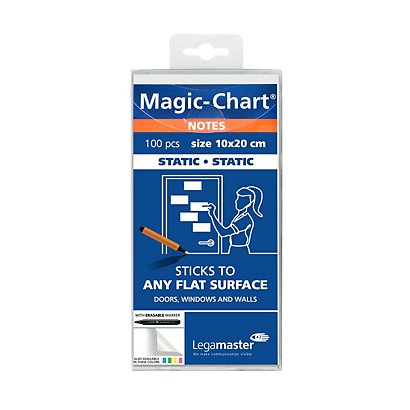 Legamaster Magic-Chart, bloc de feuilles, 10 x 20 cm, blanc - 1