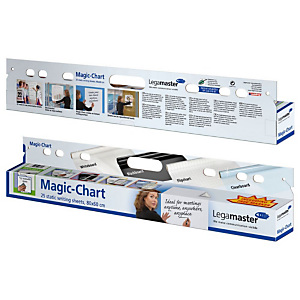 LEGAMASTER Magic-Chart-flipover elektrostatische schrijfvellen 600 x 800 mm inclusief 25 vellen en 1 Edding 330 permanente marker