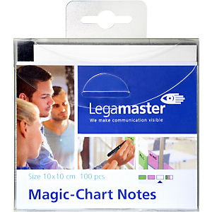 Legamaster Magic-Chart Foglietti, 100 x 100 mm, Bianco Legamaster Magic-Chart Foglietti, 100 x 100 mm, Bianco