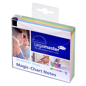 Legamaster Magic-Chart, notas, 10 x 10 cm, colores variados