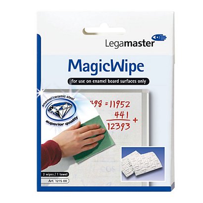 Legamaster MagicWipe Panni pulizia lavagne, Lavabili, Colore bianco - 1