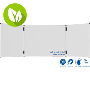 Legamaster Professional Pizarra blanca esmaltada para conferencias 90 x 120 - 240 cm Legamaster Professional Pizarra blanca esmaltada para conferencias 90 x 120 - 240 cm