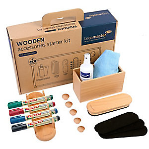 Legamaster Wooden Kit de 17 accessoires en bois pour tableaux blancs