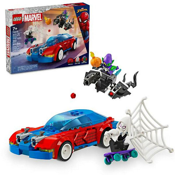 LEGO, Costruzioni, Auto corsa spiderman venomgoblin, 76279