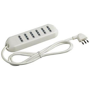 Legrand, Multiprese, Slim6-pr.6x2p t 10a 1 5m bianco, 3630D Legrand, Multiprese, Slim6-pr.6x2p t 10a 1 5m bianco, 3630D