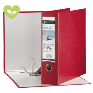 LEITZ 180° Registratore archivio, Formato protocollo, Dorso 8 cm, Formato utile cm 23 x 33, Rosso LEITZ 180° Registratore archivio, Formato protocollo, Dorso 8 cm, Formato utile cm 23 x 33, Rosso