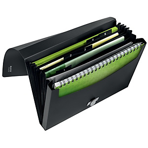 LEITZ Archivio a soffietto A4 Recycle Zero emissioni CO2, PP riciclato, Nero LEITZ Archivio a soffietto A4 Recycle Zero emissioni CO2, PP riciclato, Nero
