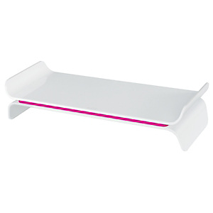 Leitz Base per monitor regolabile Leitz Ergo WOW, Bianco/Fucsia Leitz Base per monitor regolabile Leitz Ergo WOW, Bianco/Fucsia