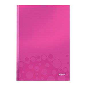 Leitz Blocco note rilegato con copertina rigida WOW A4 a righe fucsia Leitz Blocco note rilegato con copertina rigida WOW A4 a righe fucsia