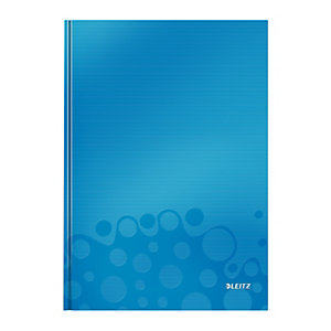 Leitz Blocco note rilegato con copertina rigida WOW A5 a righe azzurro