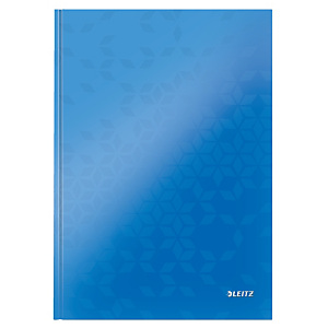 Leitz Blocco rilegato WOW A4, 80 fogli a quadretti, Copertina rigida plastificata, Blu Leitz Blocco rilegato WOW A4, 80 fogli a quadretti, Copertina rigida plastificata, Blu