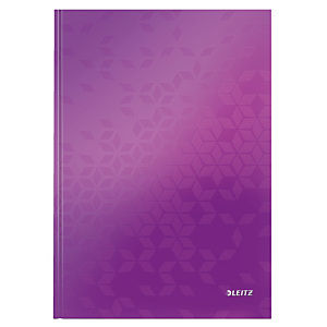 Leitz Blocco rilegato WOW A4, 80 fogli a quadretti, Copertina rigida plastificata, Viola Leitz Blocco rilegato WOW A4, 80 fogli a quadretti, Copertina rigida plastificata, Viola