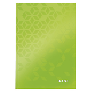 Leitz Blocco rilegato WOW A5, 80 fogli a quadretti, Copertina rigida plastificata, Verde lime Leitz Blocco rilegato WOW A5, 80 fogli a quadretti, Copertina rigida plastificata, Verde lime