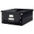 Leitz Boîte de rangement Click & Store carton , capacité 29,6 l, pour format A3 (297 x 420 mm), H. 200 mm x l. 369 mm x P. 484 mm - Noir - Montage facile par bouton pression - 1