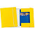 LEITZ Cartella con elastico WOW - cartoncino plastificato - 3 lembi - 25x35cm - giallo - 3