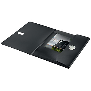 LEITZ Cartellina a 3 lembi A4 Recycle Zero emissioni CO2, PP riciclato, Nero LEITZ Cartellina a 3 lembi A4 Recycle Zero emissioni CO2, PP riciclato, Nero