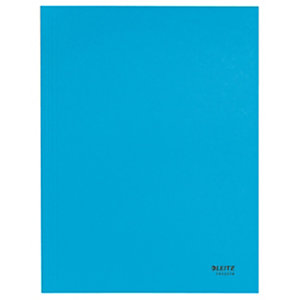 LEITZ Cartellina a 3 lembi Recycle Zero emissioni CO2, Carta riciclata, Blu (confezione 10 pezzi)