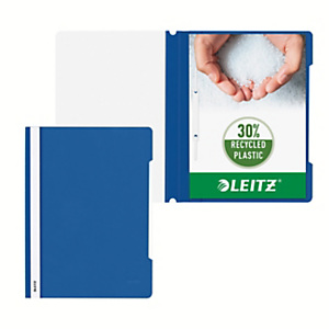 LEITZ Cartellina fermafogli ad aghi, 23,3 x 31 cm, A4, Capacità 60 fogli, Plastica PP riciclata, Blu (confezione 25 pezzi) LEITZ Cartellina fermafogli ad aghi, 23,3 x 31 cm, A4, Capacità 60 fogli, Plastica PP riciclata, Blu (confezione 25 pezzi)