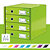 Leitz Cassettiera da scrivania Click & Store, 4 cassetti, Verde Lime - 3