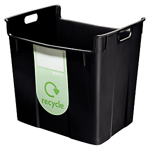 Leitz Contenedor-papelera, polipropileno, 40 l, negro