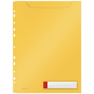 Leitz Cosy Funda perforada de privacidad de alta capacidad, paquete de 3 fundas, A4, Amarillo cálido Leitz Cosy Funda perforada de privacidad de alta capacidad, paquete de 3 fundas, A4, Amarillo cálido