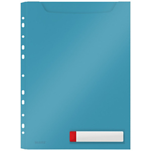 Leitz Cosy Funda perforada de privacidad de alta capacidad, paquete de 3 fundas, A4, Azul calma Leitz Cosy Funda perforada de privacidad de alta capacidad, paquete de 3 fundas, A4, Azul calma