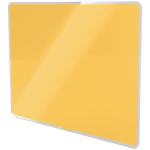 Leitz Cosy Pizarra de cristal magnético , 800 x 600 mm, amarillo cálido