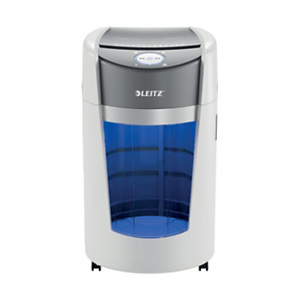 Leitz Destructeur de documents IQ OptiMax coupe micro DIN P5 - 10 feuilles - Corbeille 35 L Leitz Destructeur de documents IQ OptiMax coupe micro DIN P5 - 10 feuilles - Corbeille 35 L