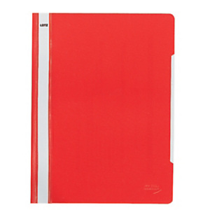 Leitz Dossier fástener plástico con tarjetero, A4, polipropileno, 120 hojas, rojo Leitz Dossier fástener plástico con tarjetero, A4, polipropileno, 120 hojas, rojo