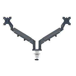 Leitz Ergo Space Saving Brazo para monitor doble, hasta 32 pulgadas, hasta 9 Kg por brazo, gris aterciopelado, 65370089 Leitz Ergo Space Saving Brazo para monitor doble, hasta 32 pulgadas, hasta 9 Kg por brazo, gris aterciopelado, 65370089