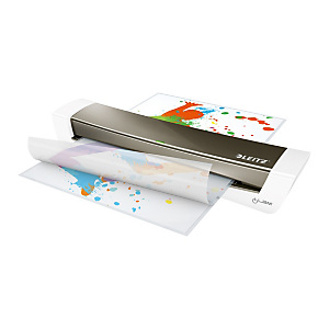 Leitz I-Lam Home Office Plastificatrice termica a caldo, Grigio scuro, 125 micron, A4 Leitz I-Lam Home Office Plastificatrice termica a caldo, Grigio scuro, 125 micron, A4