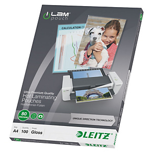 Leitz iLam Fundas de plastificación, A4, 80 micras Leitz iLam Fundas de plastificación, A4, 80 micras