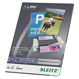 Leitz iLam Fundas de plastificación, A3, 250 micras Leitz iLam Fundas de plastificación, A3, 250 micras