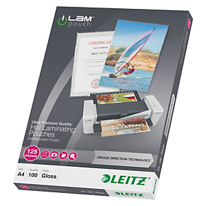 Leitz iLam Fundas de plastificación, A4, 125 micras Leitz iLam Fundas de plastificación, A4, 125 micras