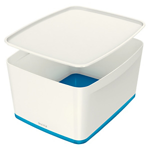 Leitz MyBox® Contenitore multiuso Large, Plastica, Senza BPA, Bianco e blu, 318 x 385 x 198 mm Leitz MyBox® Contenitore multiuso Large, Plastica, Senza BPA, Bianco e blu, 318 x 385 x 198 mm