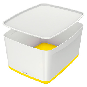 Leitz MyBox® Contenitore multiuso Large, Plastica, Senza BPA, Bianco e Giallo, 318 x 385 x 198 mm Leitz MyBox® Contenitore multiuso Large, Plastica, Senza BPA, Bianco e Giallo, 318 x 385 x 198 mm