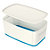 Leitz MyBox® Contenitore multiuso Small, Plastica, Senza BPA, Bianco e blu, 318 x 191 x 128 mm - 1