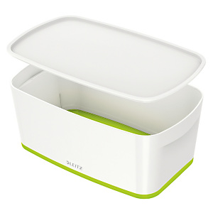 Leitz MyBox® Contenitore multiuso Small, Plastica, Senza BPA, Bianco e Verde lime, 318 x 191 x 128 mm Leitz MyBox® Contenitore multiuso Small, Plastica, Senza BPA, Bianco e Verde lime, 318 x 191 x 128 mm