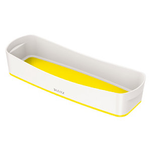 Leitz MyBox® Vaschetta Organizer, Plastica, Senza BPA, Bianco e Giallo, 307 x 105 x 55 mm