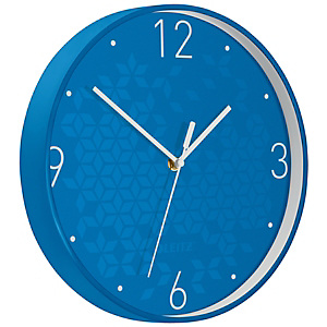 Leitz Orologio da parete WOW, Ø 29 cm, Azzurro metallizzato