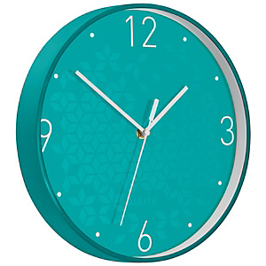 Leitz Orologio da parete WOW, Ø 29 cm, Acquamarina metallizzato Leitz Orologio da parete WOW, Ø 29 cm, Acquamarina metallizzato