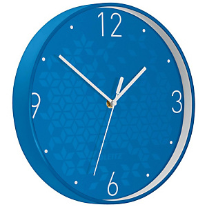 Leitz Orologio da parete WOW, Ø 29 cm, Azzurro metallizzato Leitz Orologio da parete WOW, Ø 29 cm, Azzurro metallizzato