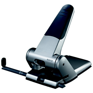 Leitz Perforatore per alti spessori, 2 fori, 65 fogli, Alluminio, Grigio Leitz Perforatore per alti spessori, 2 fori, 65 fogli, Alluminio, Grigio