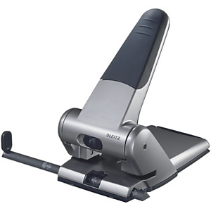 Leitz Perforatore per alti spessori con guida di allineamento, Capacità di perforazione 65 fogli, 2 fori, Colore grigio Leitz Perforatore per alti spessori con guida di allineamento, Capacità di perforazione 65 fogli, 2 fori, Colore grigio