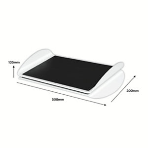 Leitz Poggiapiedi ergonomico regolabile Leitz Ergo WOW, Bianco/nero