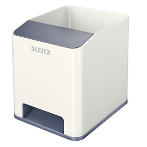 LEITZ Portapenne con amplificatore WOW Dual Color, Bianco/Silver