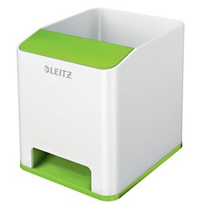 LEITZ Portapenne con amplificatore WOW Dual Color, Bianco/Verde Lime