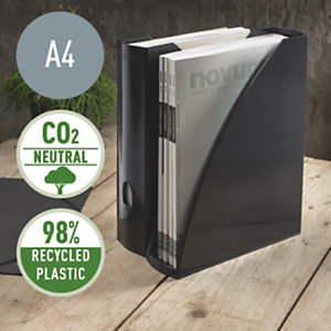 LEITZ Portariviste Recycle Zero emissioni CO2, 98% plastica riciclata, Nero